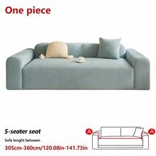 1pc Stretchable Pet-Friendly Sofa Cover, All-Season Slouchy Sofa Slipcover, Living Room Non-Slip Sofa Protector, Fully Dust-Proof - Multicolor - View 29