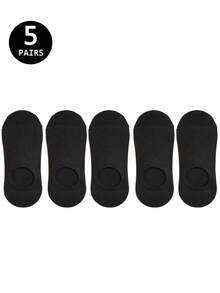 1/5/10/15/20 Pairs Invisible Low-Cut Boat Socks, Black/White/Grey Basic Style, Everyday Wear Socks, Low-Cut Socks - Multicolor - View 19