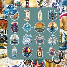 50pcs Vintage Sailing Ship Graffiti Cartoon Nautical Era American Retro Cool Decorative Notebook Stickers - Age Of Exploration - 2016 - View 3
