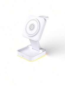 15W 4-In-1 Wireless Charger, Magnetic Foldable Wireless Charging Station With Touch Sensor Night Light, Compatible With IPhone 17, 16, 15, 14, 13 Pro, 12, 3, 4, 5, 6, 7, 8, 9, 4, 3, 2 Pro - Multicolor - View 8