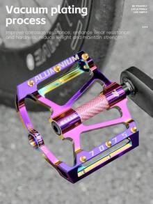 WEST BIKING Bicycle Pedals 3-Bearing Wide Anti-Slip Aluminum Alloy Pedals Personalized Cycling Gear Accessories - Multicolor - View 6