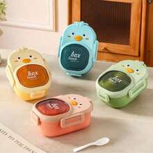 1 pieza Caja de almuerzo aislada para volver a la escuela, caja bento para verduras & frutas, apta para microondas, adecuada para transportar frutas, bolas de arroz, carne, etc. - Multicolor - Ver 5