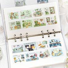 1 Roll 2m Minimalist Life Theme Decorative Washi Tape, Creative Aesthetic Stickers, DIY Decoration Collage Craft Materials, Holiday Gift, Personalized Scrapbook School Stationery Supplies School Supplies - W.P. - View 8