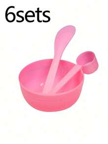 6sets/1set 6sets/1set Facial Mask Mixing Set – A Combination Set Featuring A Plastic Mixing Spatula, Spoon, And Bowl; Suitable For Daily Home Skincare, Beauty Salons, Beauty Shops, And More. - Multicolor - View 8