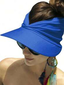 1 pieza Sombrero de playa con protección solar para mujer, sombrero de sol para deportes al aire libre para mujer, sombrero hueco, adecuado para deportes, playa, golf, senderismo - Multicolor - Ver 8