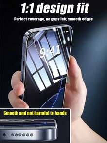3 Packs, High-Definition Tempered Glass Screen Protector, One-Click Dust-Free Installation, Bubble-Free, Anti-Collision, Anti-Fingerprint, Effectively Protects Against External Damage, Compatible With IPhone Duo/18 Pro Max/18 Pro/18/17e/17 Pro Max/17 Pro/17 Air/17/16 Pro Max/16 Pro/16 Plus/16/15 Pro Max/15/14/13/12 And Other Models (Excluding Mini). - Clear - View 3