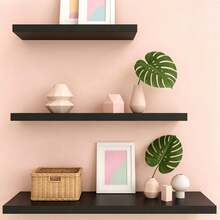Estantería de almacenamiento montada en la pared, estantería para libros del dormitorio, estante de almacenamiento, soporte de pared para llaves, estante para discos de vinilo, soporte de pared dedicado, adecuado para dormitorio, estudio, sala de estar y comedor - Estantería de pared - color aleatorio - Ver 1