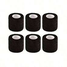 1 Set 4 Rolls Black Elastic Self-Adhesive Bandage, Flexible Breathable Non-Woven Adhesive Bandage - Black - View 9