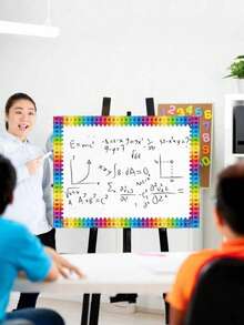 73cm/1 Roll Rainbow Crayon Decorative Border, Suitable For School Classroom Blackboard, Bulletin Board, Wall, Window, Door Decoration, Party Decoration, Home Decoration, DIY Decoration, Back To School Decoration School Supplies - Rectangle - View 3