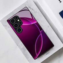 Funda para Teléfono - Funda con Patrón Abstracto Degradado Morado para Galaxy A04S/A05S/A06/A07/A10/A11/A12/A13/A14/A15/A16/A17/A20S/A21S/A22S/A23/A24/A25/A26/A30S/A31/A32/A33/A34/A35/A36/A42/A50S/A51/A52/A52S/A53/A54/A55, Cristal Templado Anti-Caídas - Negro - Ver 5