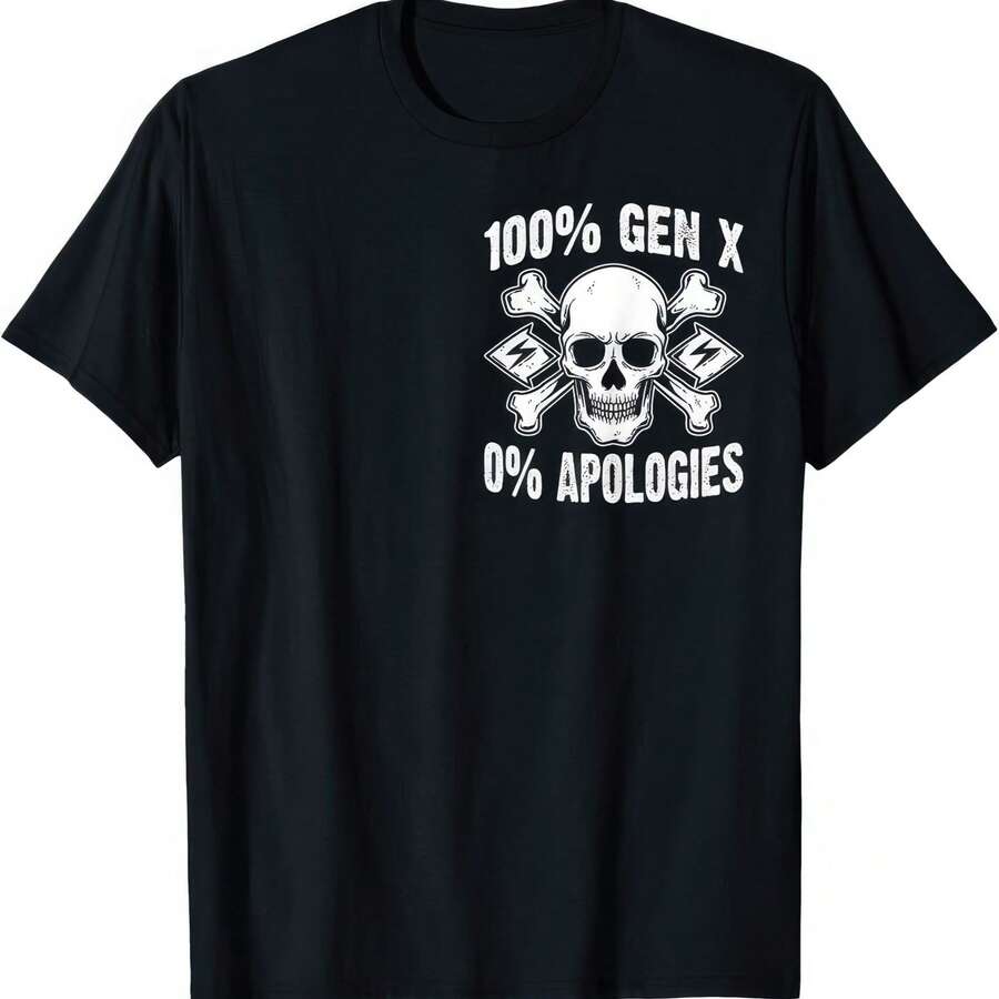 Camiseta 100% Generación X 0 Disculpas - Negro - Ver 1