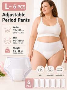 6pcs/Pack, Adjustable, Easy To Wear And Remove, Leak-Proof, Breathable, High Absorbency, Soft And Breathable Period Safety Panties, Random Pattern, Disposable Menstrual Panties, Travel Pack, Leak-Proof Menstrual Panties, Daily Sanitary Pads - Period Pants - Upgraded Version - View 13