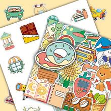 50pcs Cute Cartoon Bear Colorful Original Doodle Creative Playful Decorative Table Lamp Bicycle DIY Stickers - Original Doodle - 1971 - View 1