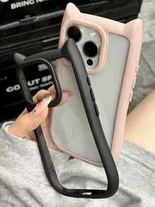 2入新款貓耳二合一親膚加厚防震手機殼，適用於Apple P15proma，女款時尚iPhone14promax防震P13/Xs/Xr卡通P11/7plus8p/78ES2軟殼保護套 - 彩色 - 查看 6