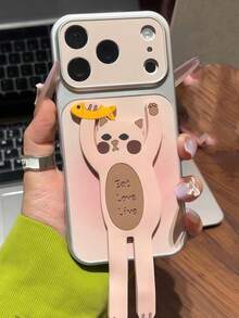 1個 3D可愛情侶長腿貓卡通動物矽膠手機背貼支架 - 彩色 - 查看 8