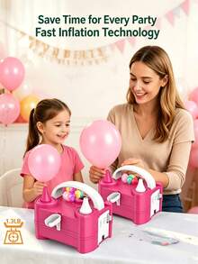 1pc Portable Electric Balloon Inflator, 220V-240V 400W Electric Balloon Air Pump, Suitable For Party Balloon Decoration - EU C Type Plug(220-240V) - View 4