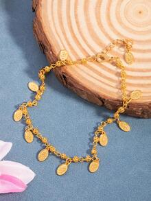 1pc Street Style Fashion Exaggerated Fresh Leaf Tassel Anklet For Teens - Style 1 - View 5