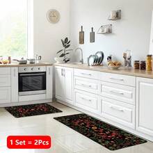1pc, Home Decor, Floral Deer Pattern Print, Linen Kitchen Rug, Kitchen Mat, Floor Mat, Bathroom Mat, Door Mat, 3D Print Rectangular, Suitable For Living Room, Bedroom, Hallway, Bathroom, Laundry Room - Polyester Rug, Suitable For Indoor And Outdoor Home Decor - Multicolor - View 18