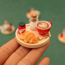 OBOVAY 5pcs/Set 15pcs Creative Miniature Coffee Set Model, Miniature Mini Toy Set, Afternoon Tea Coffee Model, Dollhouse Accessories, Photography Props Scene, Accessory Props, Teenager Desktop Small Decoration - Multicolor - View 12