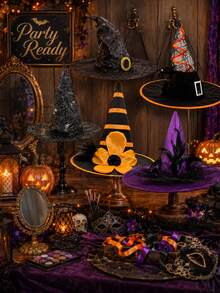 Oxford Stoff Hexenhut Halloween Kostüm Accessoire Hexenhut Hexenhut Hexenhut - A - Übersicht 8