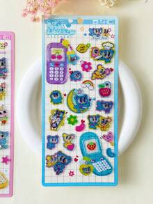 2026 New Arrival! Cute Rabbit Stickers, Loved By Girls, Perfect For Children's DIY Decoration, Office And School Decoration, Notebook Stickers, Ledger Stickers, Suitcase Stickers, Guitar Decoration, Laser Stickers, Great Gift For Friends And Family, Also Christmas Gift And Christmas Decoration - Multicolor - View 5