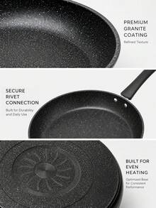 1pc Non-Stick Frying Pan, Premium Maifan Stone Coating, 4.7 Inch And 10 Inch Granite Flat Bottom Pan Set, Suitable For Induction And Gas Stoves, Heavy Duty Egg/Omelet/Steak Pan, Ideal For Stir-Frying And Grilling, Durable And Even Heating Kitchen Cookware, Perfect Gift - View 5