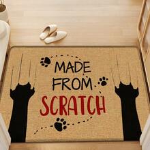 1pc, Home Decor, Cat Pattern Print, Linen Kitchen Rug, Kitchen Mat, Floor Mat, Bathroom Mat, Door Mat, 3D Print Rectangular, Suitable For Living Room, Bedroom, Hallway, Bathroom, Laundry Room - Polyester Carpet, Suitable For Indoor And Outdoor Home Decor - Multicolor - View 4
