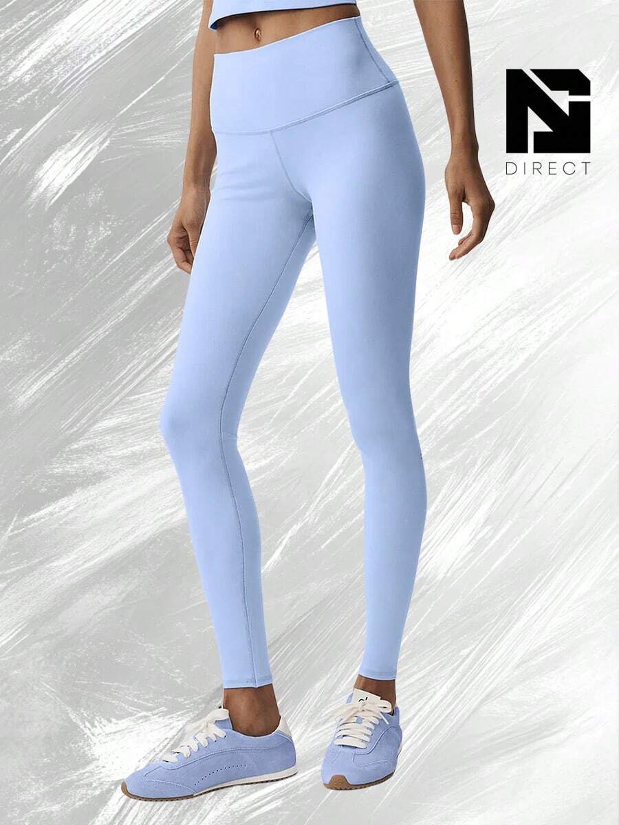 High-Waist Airbrush Legging - Light Provence Blue - View 1