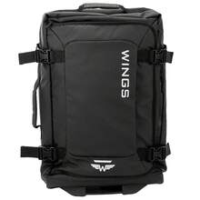 W WINGS Large Compression Soft Suitcase 28" 24" 20" Inch ROOK | Travel Bag Luggage Polyester Zipper High Quality, Waterproof, Telescopic Handle, Wheels BLACK - Black - View 9