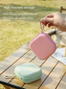 Pet Dog Travel Silicone Double Bowl, 2-In-1 Foldable Silicone Dog Bowl, Portable Easy-To-Clean Pet Feeding Device, Suitable For Travel, Outdoor Use, Pet Boarding, Training Feeding And Drinking - Multicolor - View 6