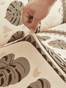 1pc Sofa Bed Cover Printed High Elasticity Easy Installation Multiple Sizes Plant Leaf Pattern Printed All Seasons Home Essential - Multicolor - View 3