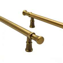 2PCS Vintage Brass Cabinet Door Handles | European Luxury Cabinet Knobs | Wardrobe Drawer Hardware Accessories - Brushed Brass - View 4