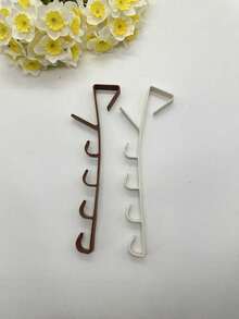 1pc Bedroom Door Hanging Rack, Clothes Hanging Rack, Plastic Home Storage Rack Behind Door, Organizing Hooks, Bag Hanging Rack - Multicolor - View 15