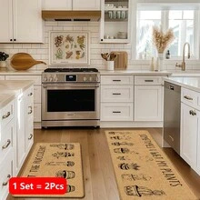 1pc, Home Decor, Sunflower Pattern Print, Linen Kitchen Rug, Kitchen Mat, Floor Mat, Bathroom Mat, Door Mat, 3D Print Rectangular, Suitable For Living Room, Bedroom, Hallway, Bathroom, Laundry Room - Polyester Rug, Suitable For Indoor And Outdoor Home Decoration - Multicolor - View 16