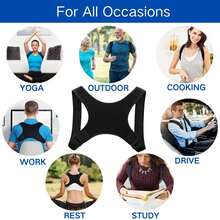 ComfortFit 中性姿勢矯正器 - 可調節、透氣式矯形支架 - 無縫設計，支撐上背、脊椎、頸部與肩膀 - 適合日常穿戴，穩定鎖骨 - 促進健康姿勢，防止駝背 - 大尺碼 - 多色 - 查看 10