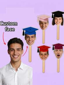Papan Tanda Genggam yang Dapat Disesuaikan, Kustomisasi Foto yang Dipersonalisasi, Potongan Kertas Kepala Besar yang Dipersonalisasi, Cocok untuk Dekorasi Wisuda, Prom, Kelas, Properti Foto Hadiah Wisuda - MultiWarna - View 4