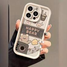 Funda para teléfono: Oso de Té con Leche Feliz 7/8 Plus, Funda Transparente Completa Anticaídas, Diseño Simple y Premium con Amortiguación de Aire, Compatible con iPhone 14 Pro Max, Funda p - Multicolor - Ver 4
