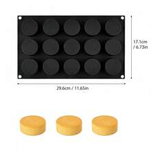 1pc Cylindrical Cake Silicone Mold, Cylinder Shape, Can Be Used For Cake/Mousse/Pudding/Jelly, Easy Demolding, Multifunctional Baking Mold. Suitable For Home Baking / Private Dessert Shop / Baking Enthusiasts - Black - View 8