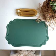 4pcs/1set Faux Leather Nordic Style Coasters, Kitchen & Dining Table Accessories, Heat-Resistant Western Style Placemats, Suitable For Holiday Decor, Party & Banquet Decoration, Tabletop Protection, Washable & Easy To Clean - Multicolor - View 8