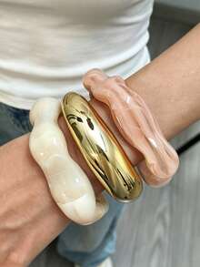 3pcs Vintage Elegant Women's Bracelet Set Suitable For Daily Layering - Multicolor a - View 2