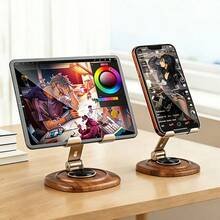 Desktop Phone Stand 360° Rotatable, Sturdy, Adjustable Desktop Phone Holder, Foldable Phone Stand, Compatible With All Phones - A - View 9