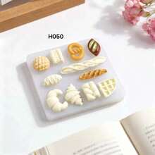 Mini Silicone Mold For Resin, Clay, Aroma Candle Accessories, Multi-Functional Reusable Decorative Mold - Mini Bread - View 1