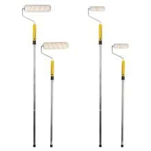 Paint Roller Set With Extension Pole – Complete Kit Includes Roller Sleeves, Tray & Brushes For Wall & Ceiling Painting (UK) - A - View 5