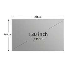 GAINVANE 60/72/100/120/130英吋投影幕布，可攜式 16:9 4K 反射布料投影灰色幕布，適用於 1LCD 系列電影影片家用投影機，無需鑽孔即可輕鬆安裝 DIY 畫框幕布/布料 - 查看 9