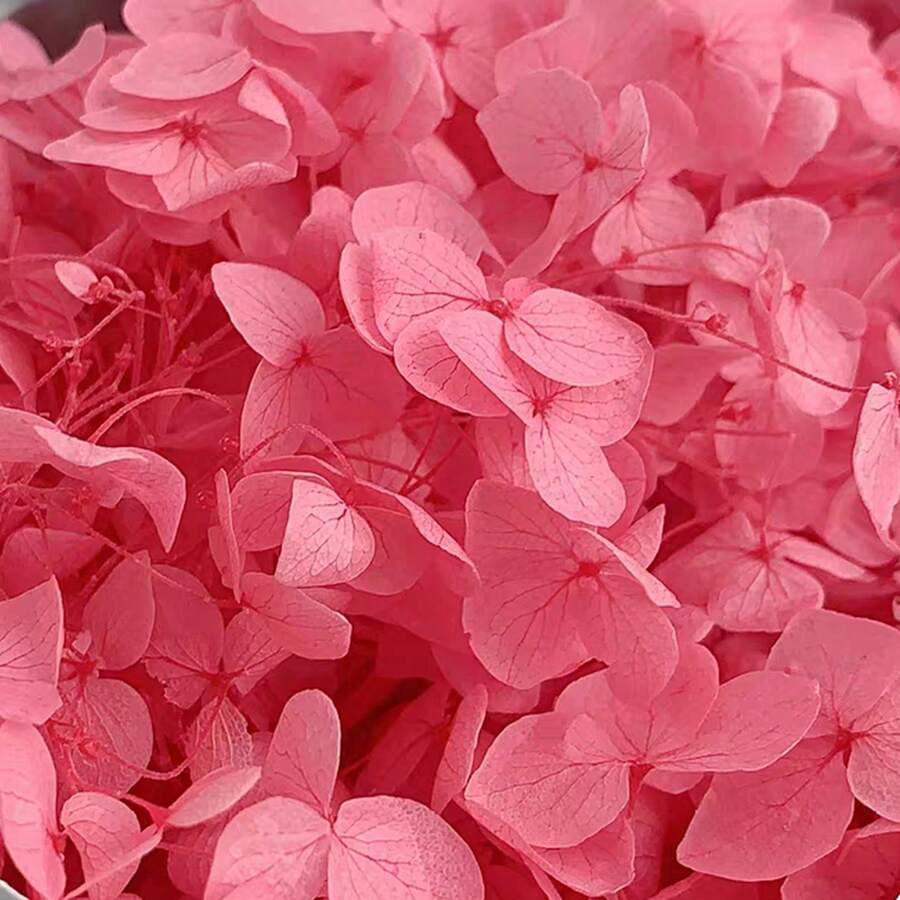 1 Box Artificial Flowers, Multicolor Faux Hydrangeas - Perfect For DIY Crafts, Candles, Weddings, Handmade Projects, Christmas - Watermelon Red - View 1