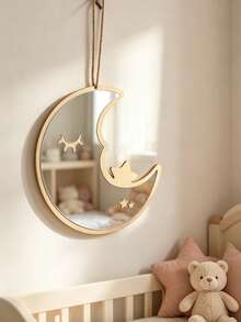 1 pezzo Decorazione da parete a specchio con nuvola, stella e luna, adatta per cameretta, articoli essenziali per neonati, decorazione della stanza, decorazione della cameretta per ragazze, articoli essenziali per neonati - Multicolore - Visualizzare 7