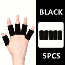 5pcs High-Elasticity Finger & Thumb Support Sleeves - Breathable Nylon Blend Compression Wraps With Targeted Joint Relief & Trigger Finger Aid, Suitable For Basketball, Volleyball, Badminton - One Size Fits Most For Sports Protection & - Multicolor - View 9