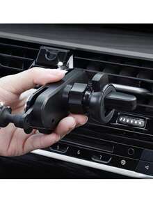 Car Phone Holder Drip Oil Flower Design Air Vent Mount Universal For Cars Horizontal & Vertical Navigation Bracket Stable Anti-Drop Auto-Locking - One Size Fits All - View 4