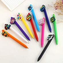 1~12pcs, Silicone Gel Ink Ballpoint Pens With Inspirational Quotes Design, Medium Tip, Durable Writing Tool, Suitable For Gifts, School, Office, Students, Employees, Back To School Supplies - A - View 4