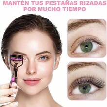 Kit Rizador de Pestaas 9 en 1 con Almohadillas de Recambio, Rizador de Pestaas Parcial, Herramientas de Maquillaje de Ojos, Pestaas Naturales de Larga Duracin - Morado + negro - Ver 2